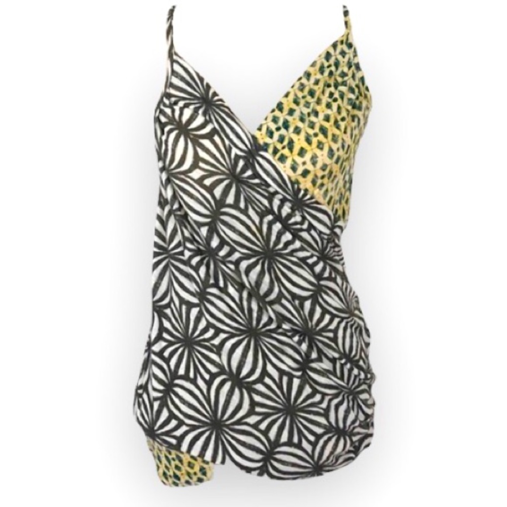 [Anthropologie][VanessaVirginia] Mixed Print Y-Back Wrap Jersey Tank